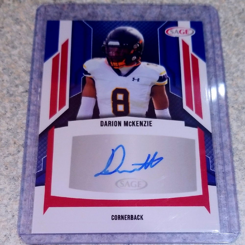 2024 Sage hit red Darion McKenzie autographed.